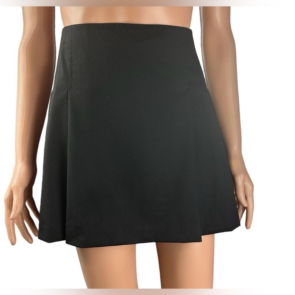 Theory Black A-Line Mini Skirt